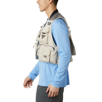 Columbia Muške Prsluci - PFG Henry's Fork V Kaki Boja | QCRD-49302